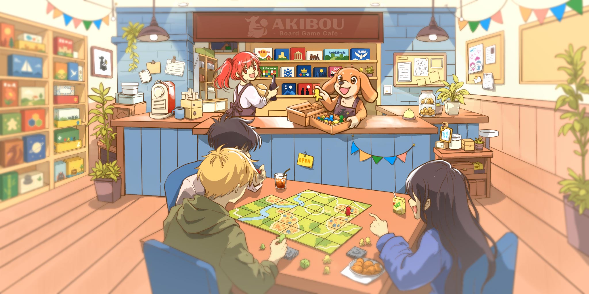 店の背景画像